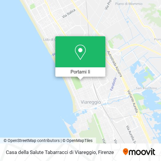 Mappa Casa della Salute Tabarracci di Viareggio