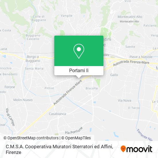 Mappa C.M.S.A. Cooperativa Muratori Sterratori ed Affini