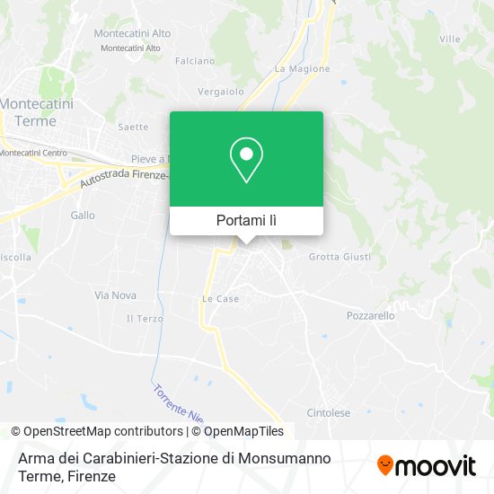 Mappa Arma dei Carabinieri-Stazione di Monsumanno Terme