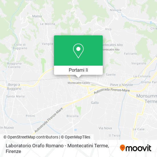 Mappa Laboratorio Orafo Romano - Montecatini Terme