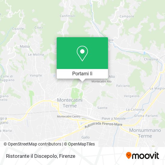 Mappa Ristorante il Discepolo