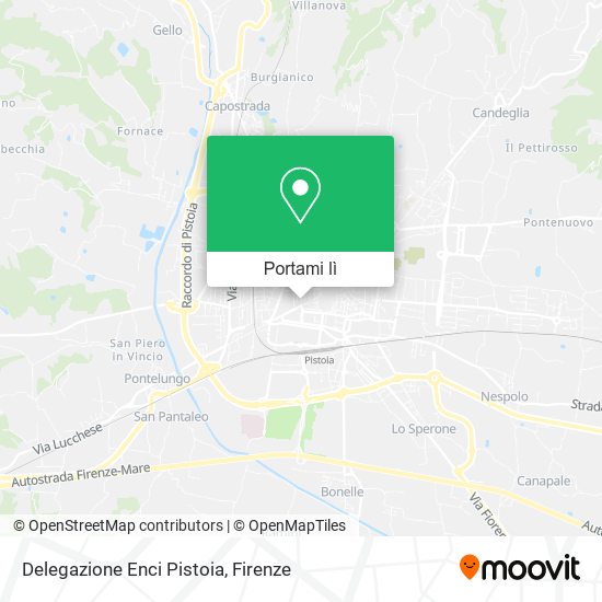 Mappa Delegazione Enci Pistoia