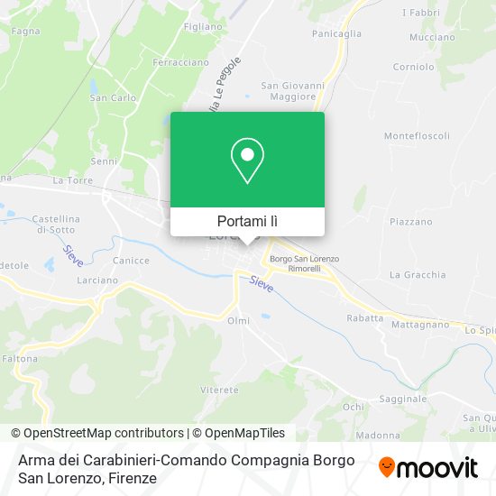 Mappa Arma dei Carabinieri-Comando Compagnia Borgo San Lorenzo