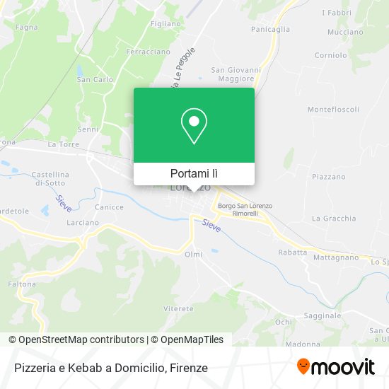 Mappa Pizzeria e Kebab a Domicilio