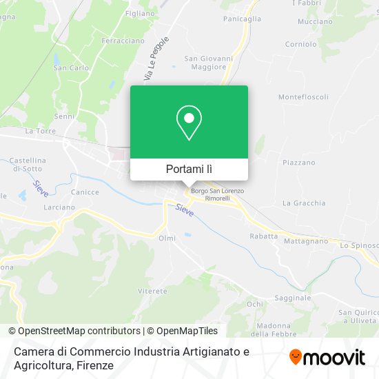 Mappa Camera di Commercio Industria Artigianato e Agricoltura