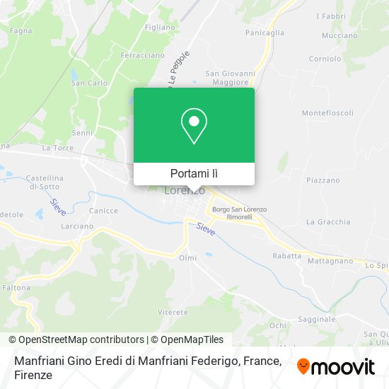 Mappa Manfriani Gino Eredi di Manfriani Federigo, France