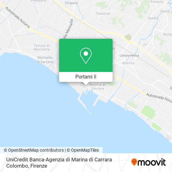 Mappa UniCredit Banca-Agenzia di Marina di Carrara Colombo