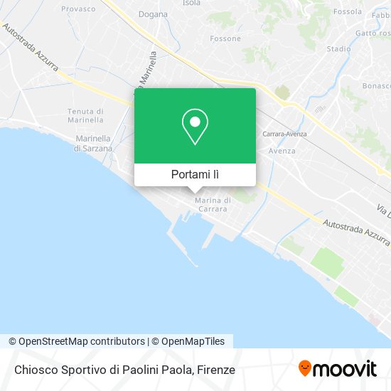 Mappa Chiosco Sportivo di Paolini Paola