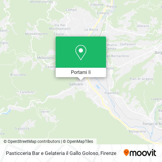 Mappa Pasticceria Bar e Gelateria il Gallo Goloso