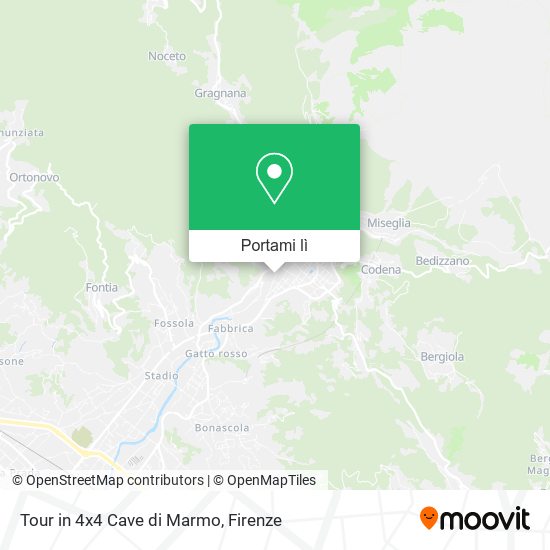 Mappa Tour in 4x4 Cave di Marmo