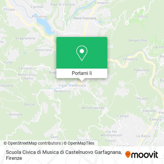 Mappa Scuola Civica di Musica di Castelnuovo Garfagnana