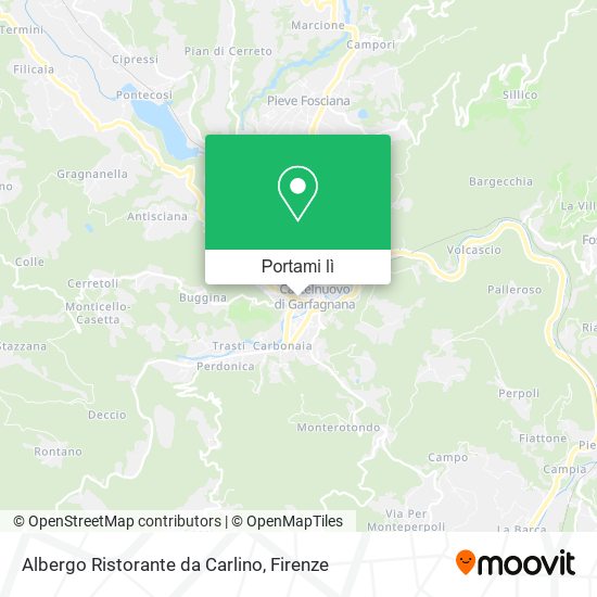 Mappa Albergo Ristorante da Carlino