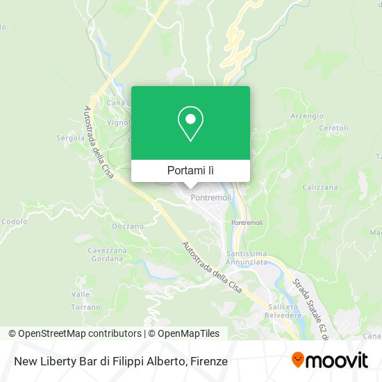 Mappa New Liberty Bar di Filippi Alberto