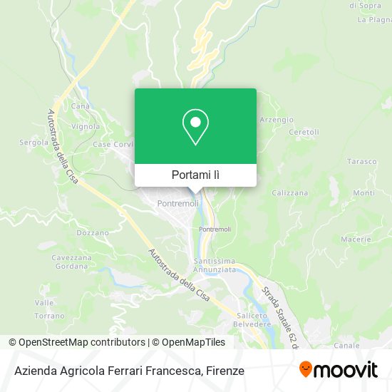 Mappa Azienda Agricola Ferrari Francesca