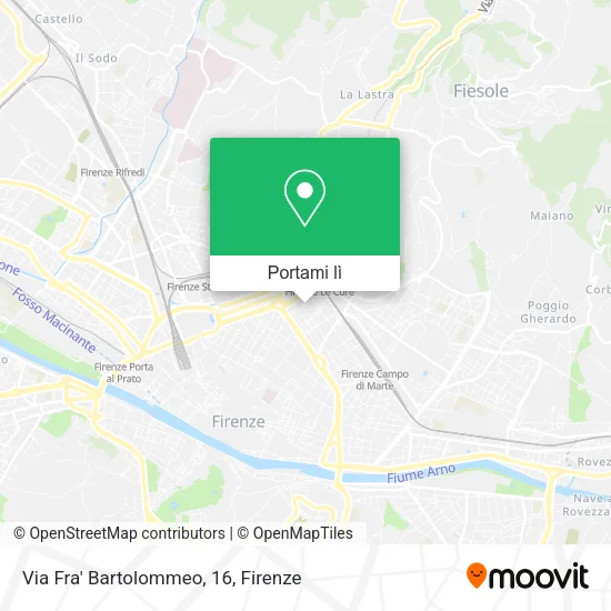 Mappa Via Fra' Bartolommeo, 16