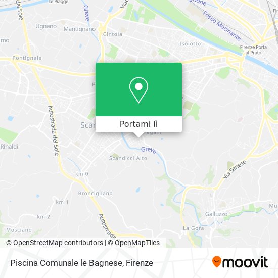 Mappa Piscina Comunale le Bagnese