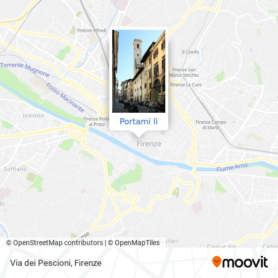 Come arrivare a Via dei Pescioni a Firenze con Bus o Treno