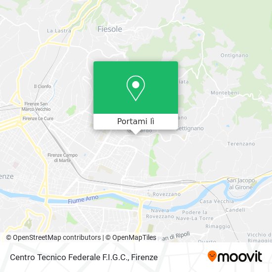 Mappa Centro Tecnico Federale F.I.G.C.