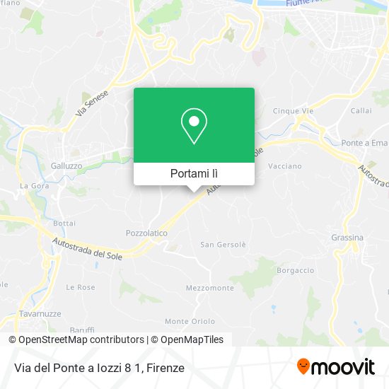 Mappa Via del Ponte a Iozzi  8 1