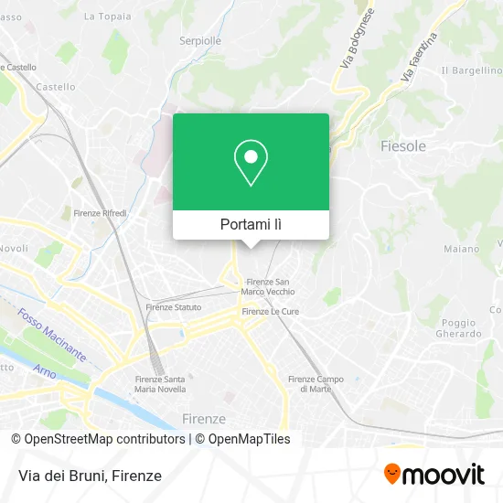 Mappa Via dei Bruni