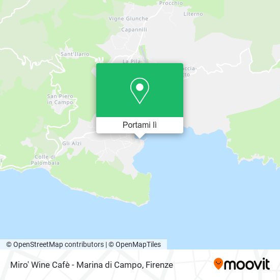 Mappa Miro' Wine Cafè - Marina di Campo