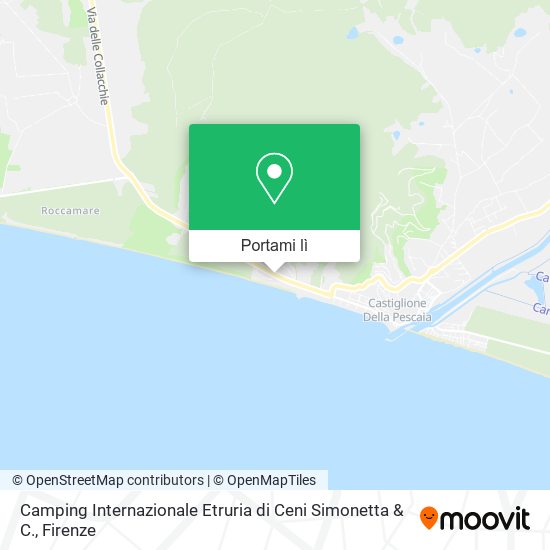 Mappa Camping Internazionale Etruria di Ceni Simonetta & C.