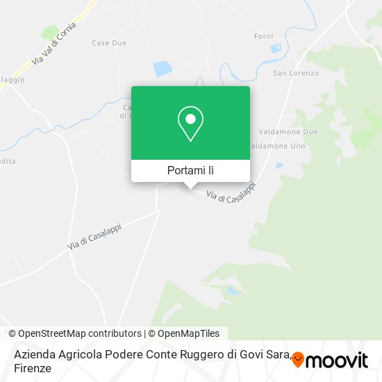 Mappa Azienda Agricola Podere Conte Ruggero di Govi Sara
