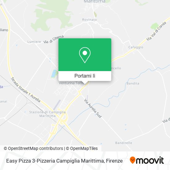 Mappa Easy Pizza 3-Pizzeria Campiglia Marittima