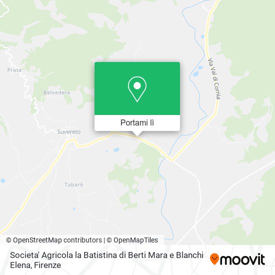 Mappa Societa' Agricola la Batistina di Berti Mara e Blanchi Elena