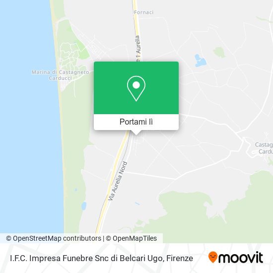 Mappa I.F.C. Impresa Funebre Snc di Belcari Ugo