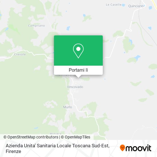 Mappa Azienda Unita' Sanitaria Locale Toscana Sud-Est