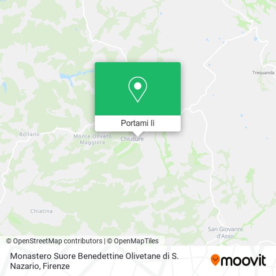 Mappa Monastero Suore Benedettine Olivetane di S. Nazario