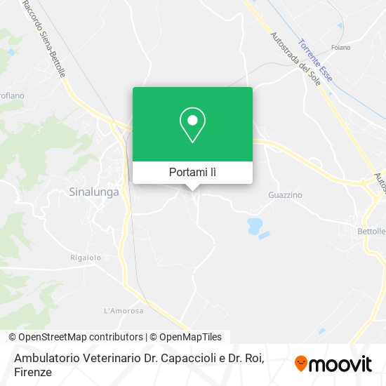 Mappa Ambulatorio Veterinario Dr. Capaccioli e Dr. Roi