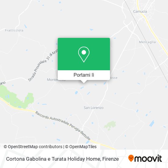 Mappa Cortona Gabolina e Turata Holiday Home