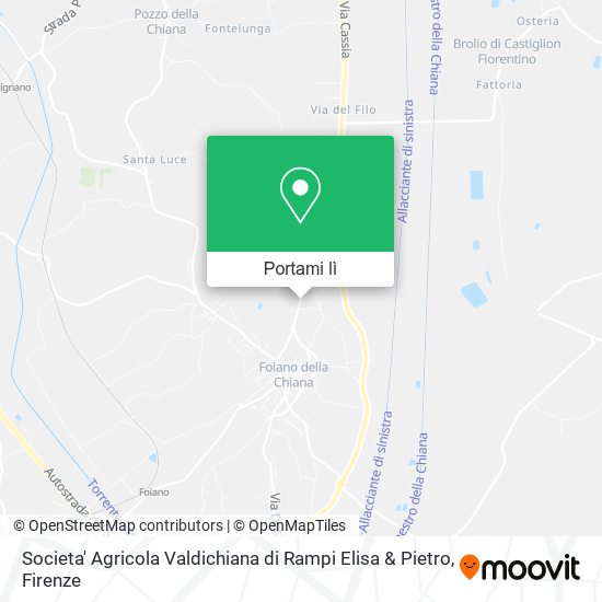 Mappa Societa' Agricola Valdichiana di Rampi Elisa & Pietro