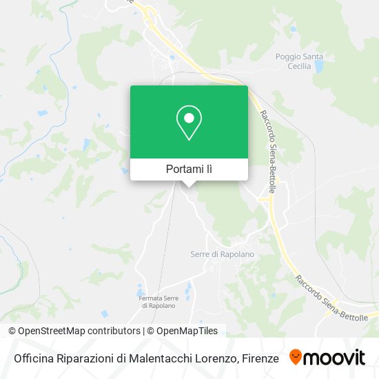 Mappa Officina Riparazioni di Malentacchi Lorenzo