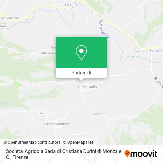 Mappa Societa' Agricola Sada di Cristiana Durini di Monza e C.