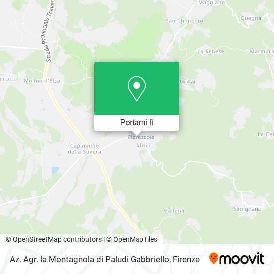 Mappa Az. Agr. la Montagnola di Paludi Gabbriello