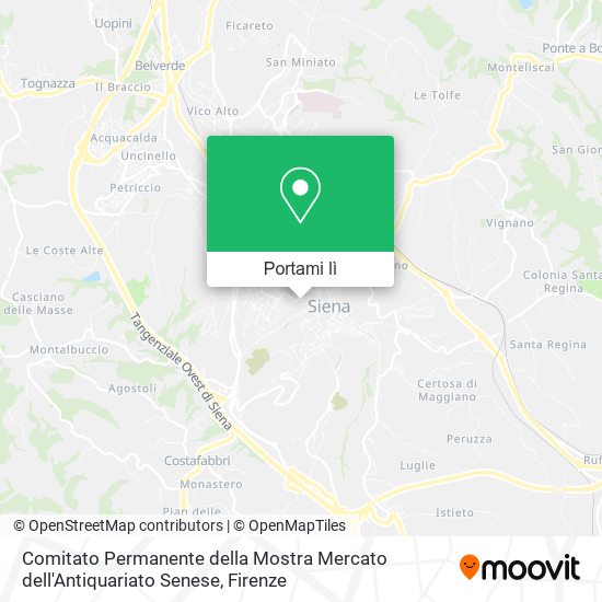 Mappa Comitato Permanente della Mostra Mercato dell'Antiquariato Senese