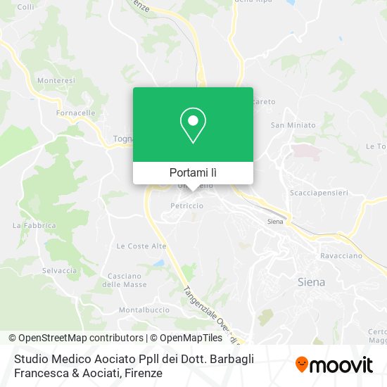 Mappa Studio Medico Aociato Ppll dei Dott. Barbagli Francesca & Aociati