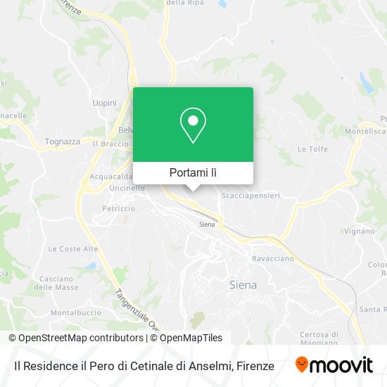 Mappa Il Residence il Pero di Cetinale di Anselmi