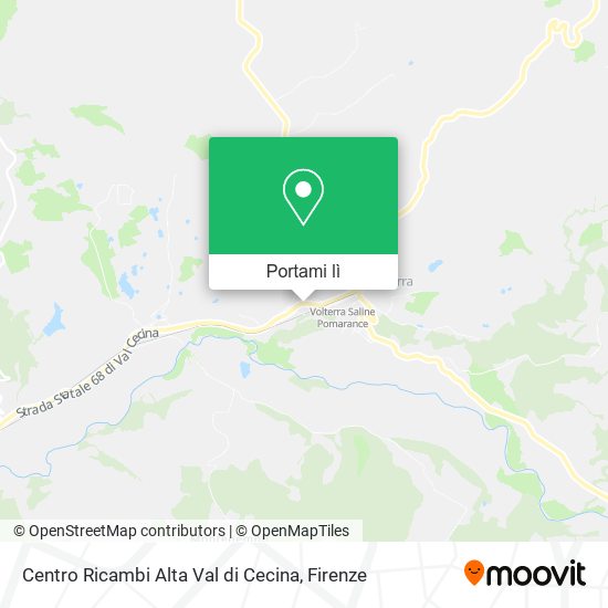 Mappa Centro Ricambi Alta Val di Cecina