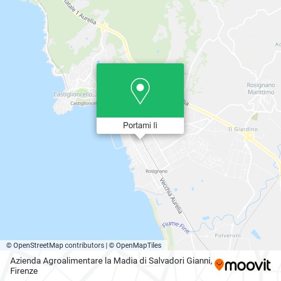 Mappa Azienda Agroalimentare la Madia di Salvadori Gianni