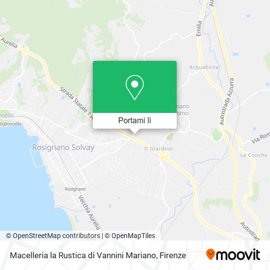 Mappa Macelleria la Rustica di Vannini Mariano