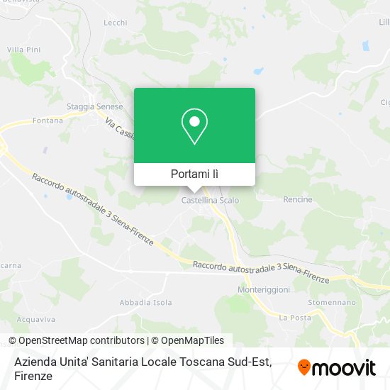 Mappa Azienda Unita' Sanitaria Locale Toscana Sud-Est