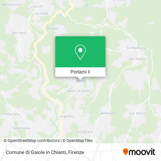 Mappa Comune di Gaiole in Chianti