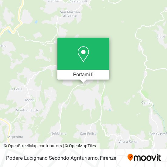 Mappa Podere Lucignano Secondo Agriturismo