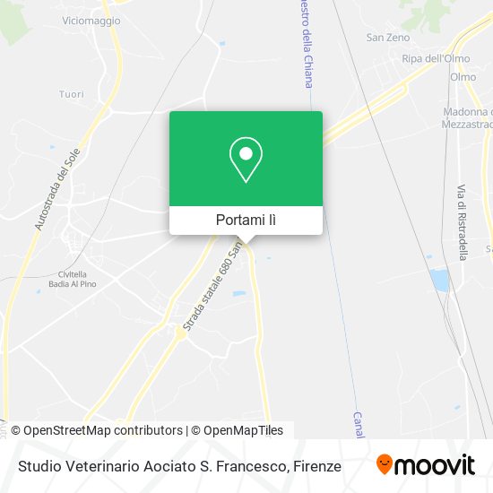 Mappa Studio Veterinario Aociato S. Francesco