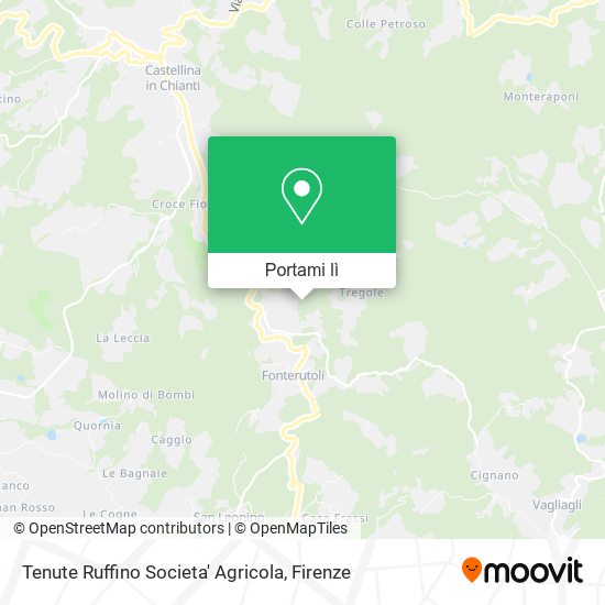 Mappa Tenute Ruffino Societa' Agricola