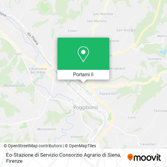 Mappa Eo-Stazione di Servizio Consorzio Agrario di Siena